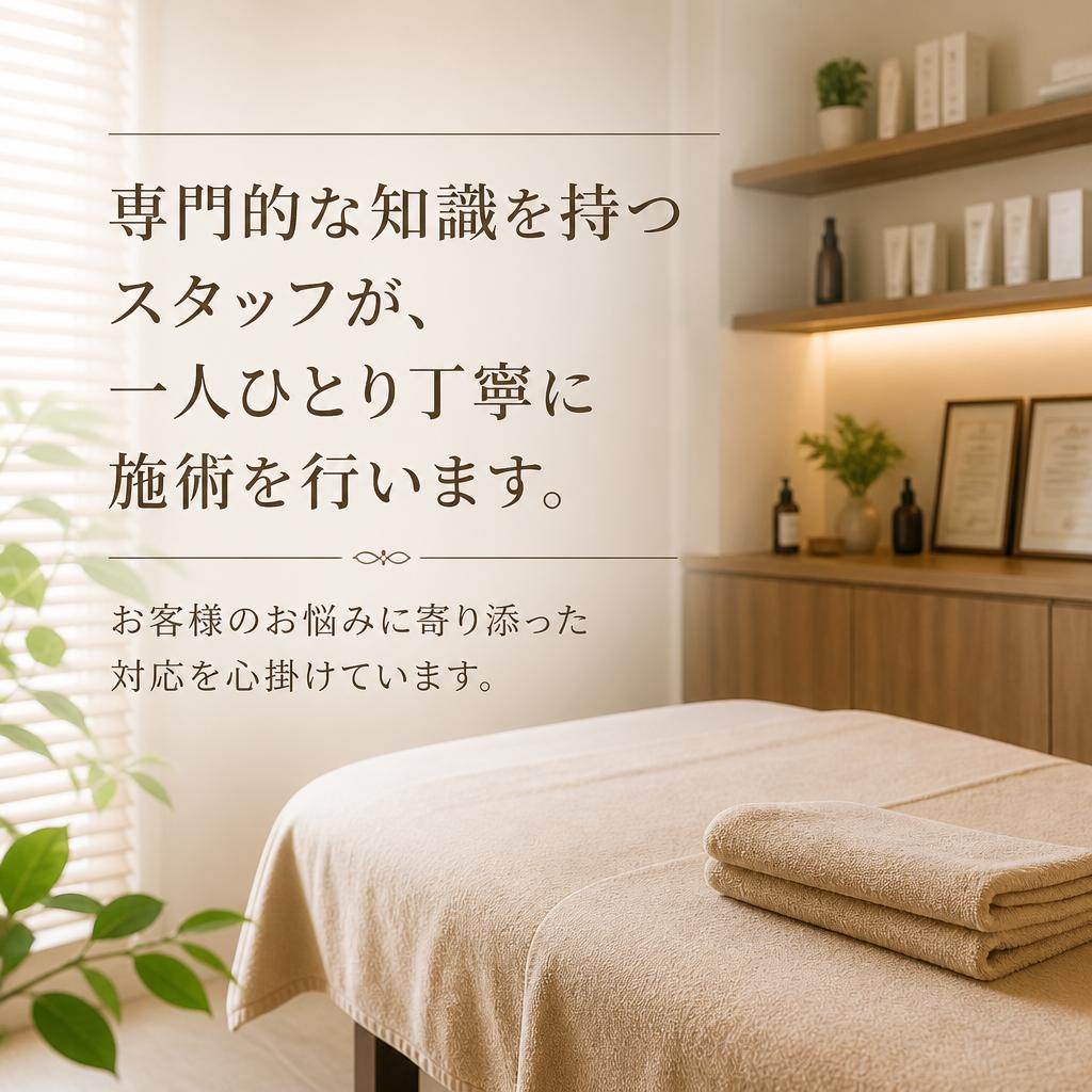 丁寧な施術で安心