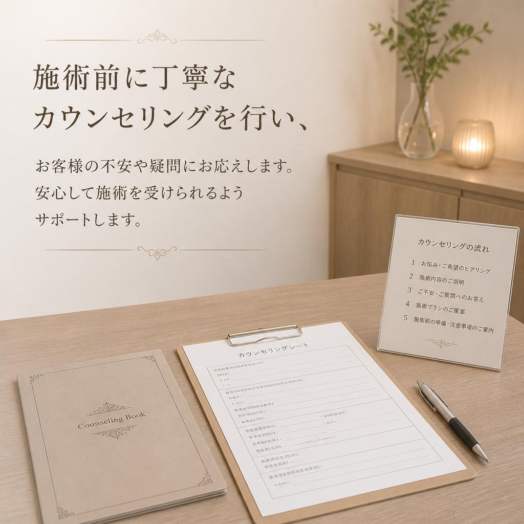 2. 丁寧なカウンセリングで不安を解消