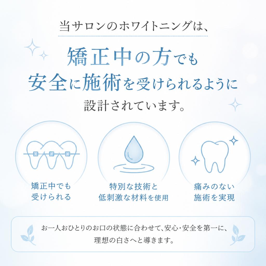 矯正中でも安心の理由
