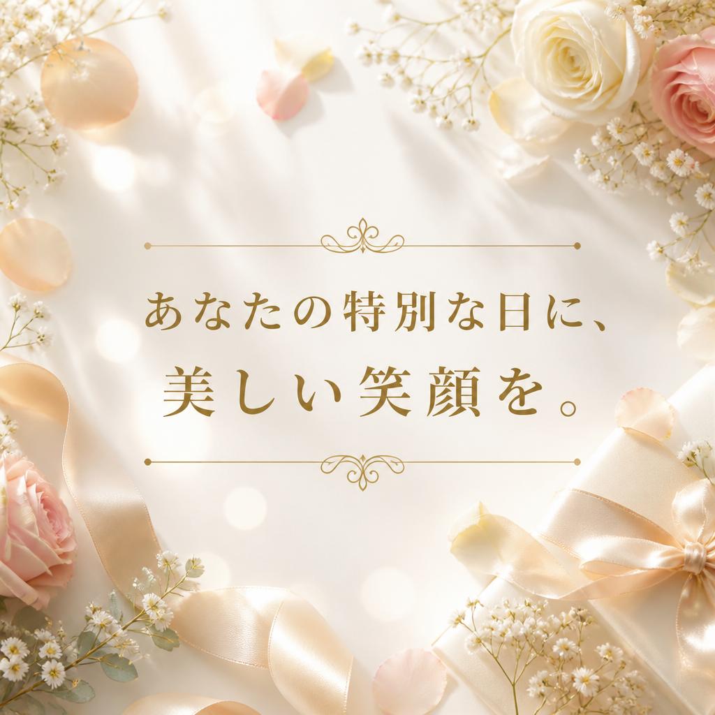 あなたの特別な日に、美しい笑顔を。