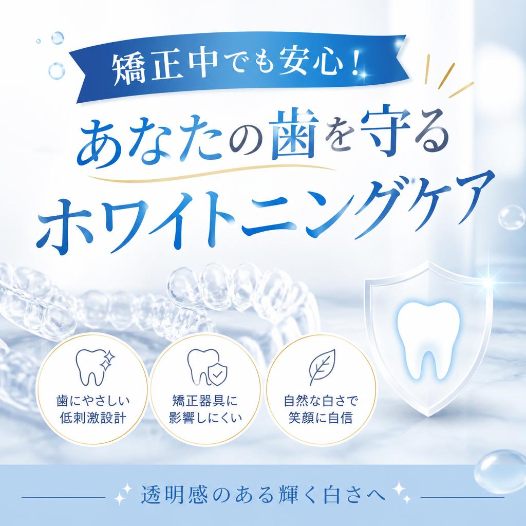 矯正中でも安心！あなたの歯を守るホワイトニングケア