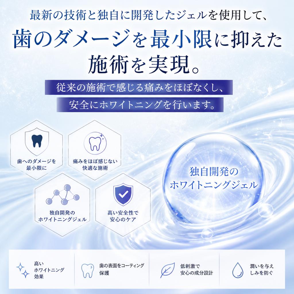 痛みを感じないホワイトニングの秘密