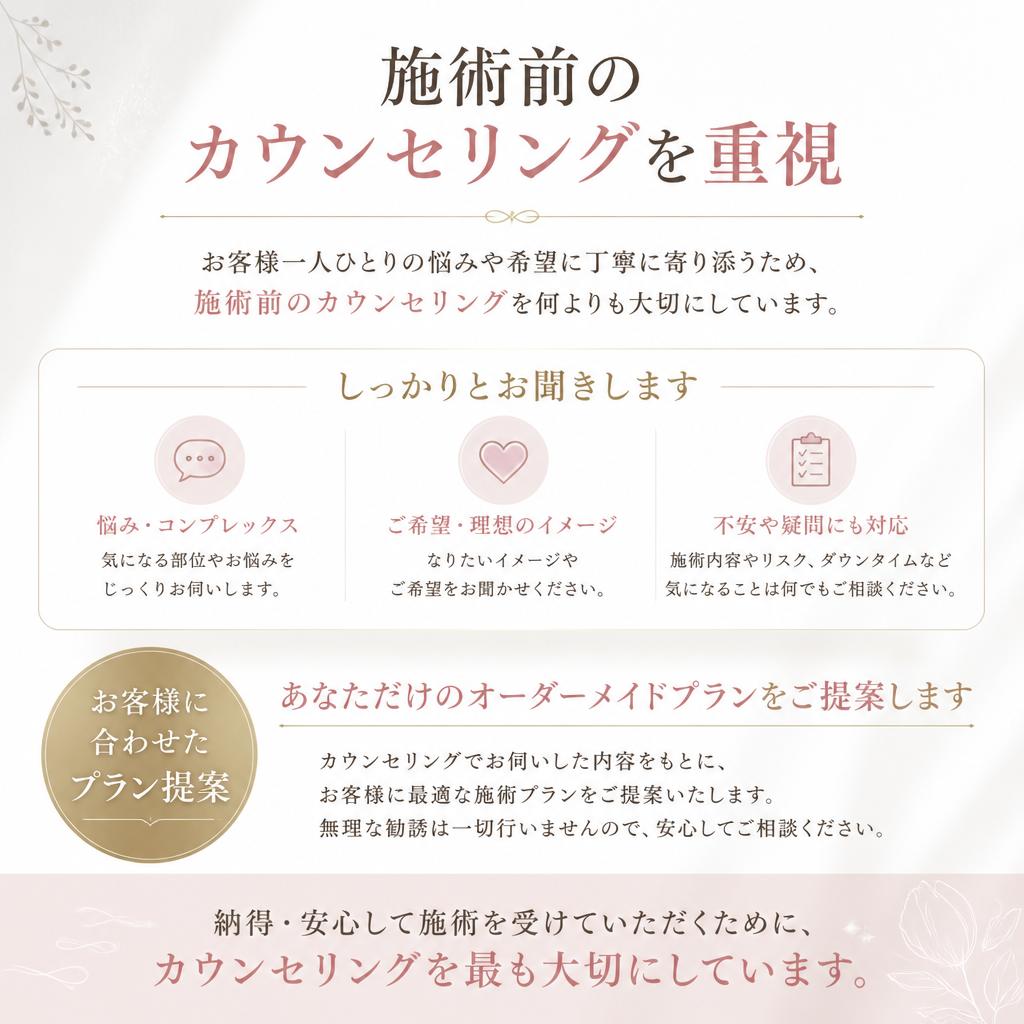 丁寧なカウンセリング
