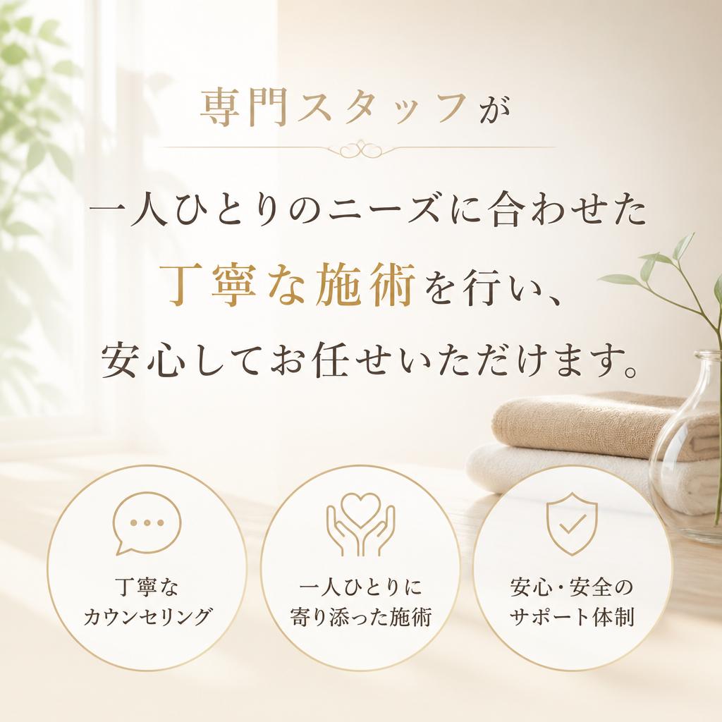 プロによる丁寧な施術
