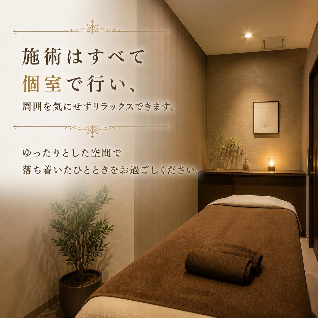 リラックスできる完全個室