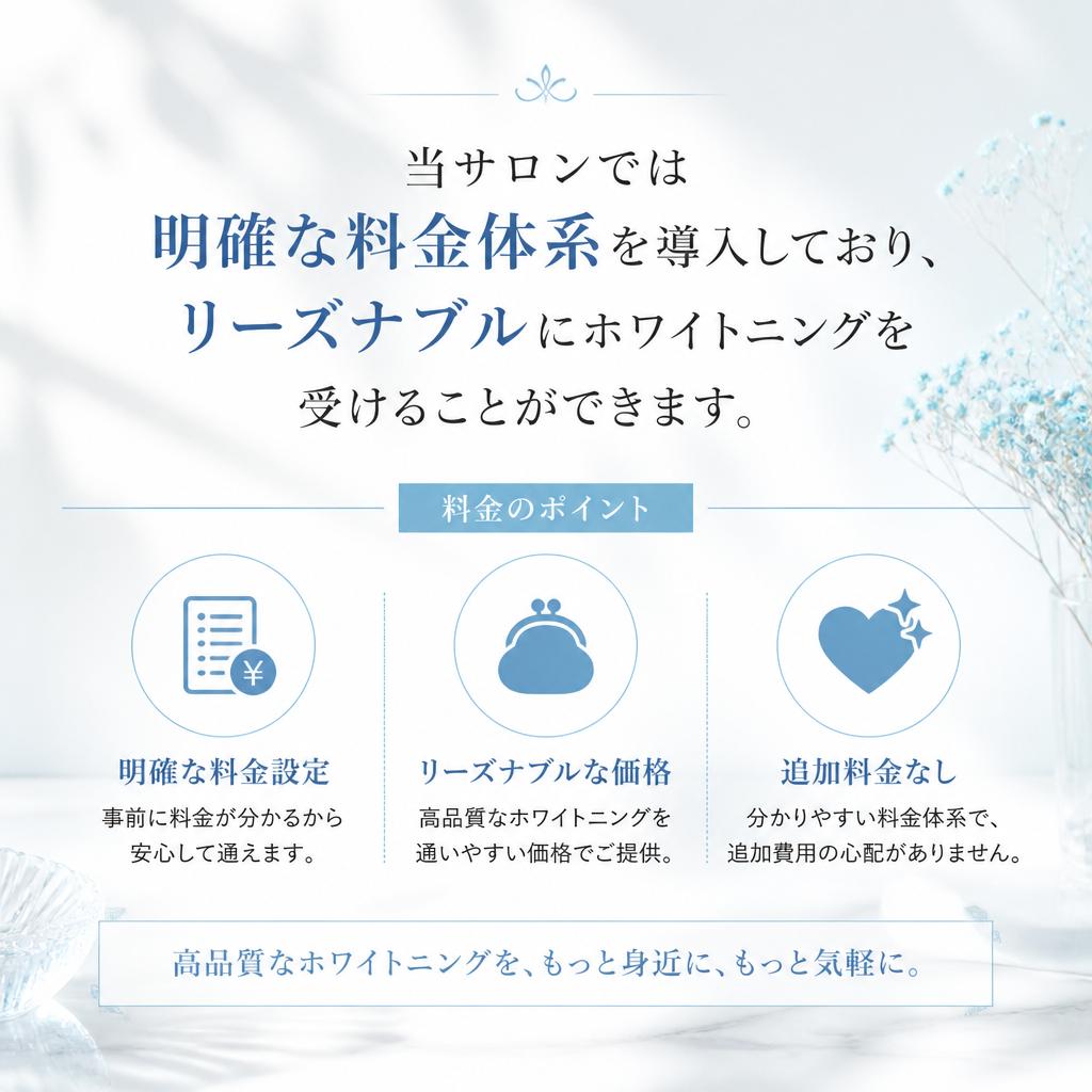リーズナブルで透明な料金体系