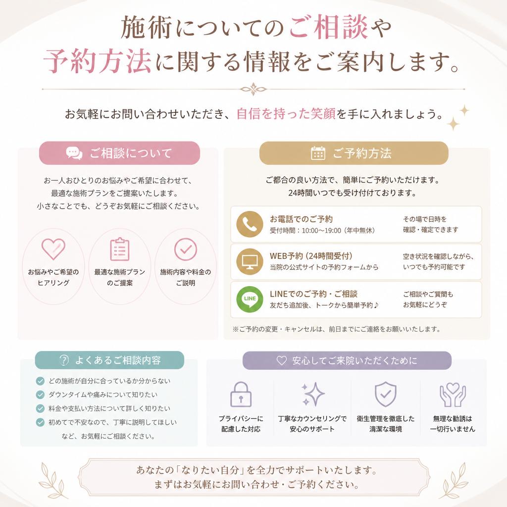 7. お問い合わせと施術のご予約