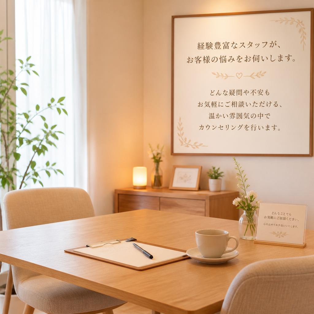 丁寧なカウンセリング