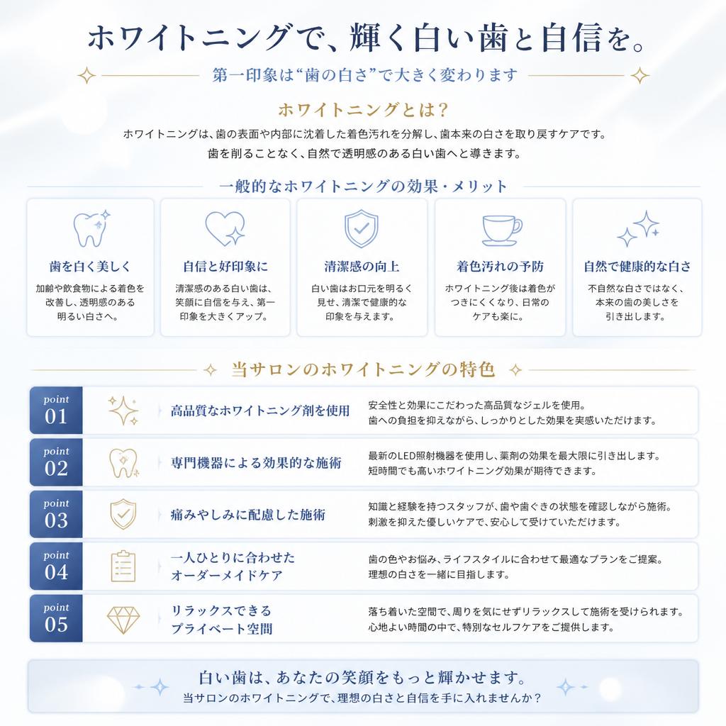 ホワイトニングの魅力とは