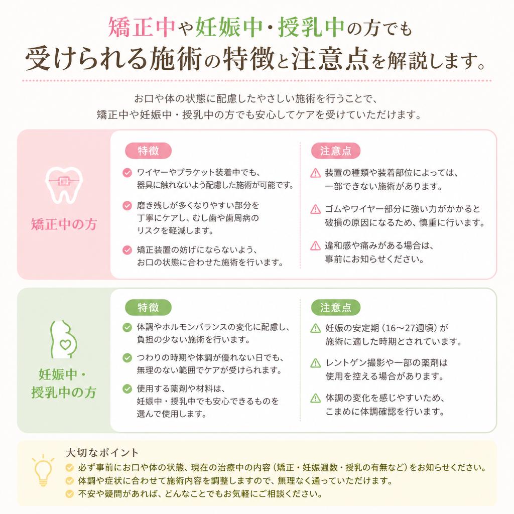 4. 矯正中の方にも安心