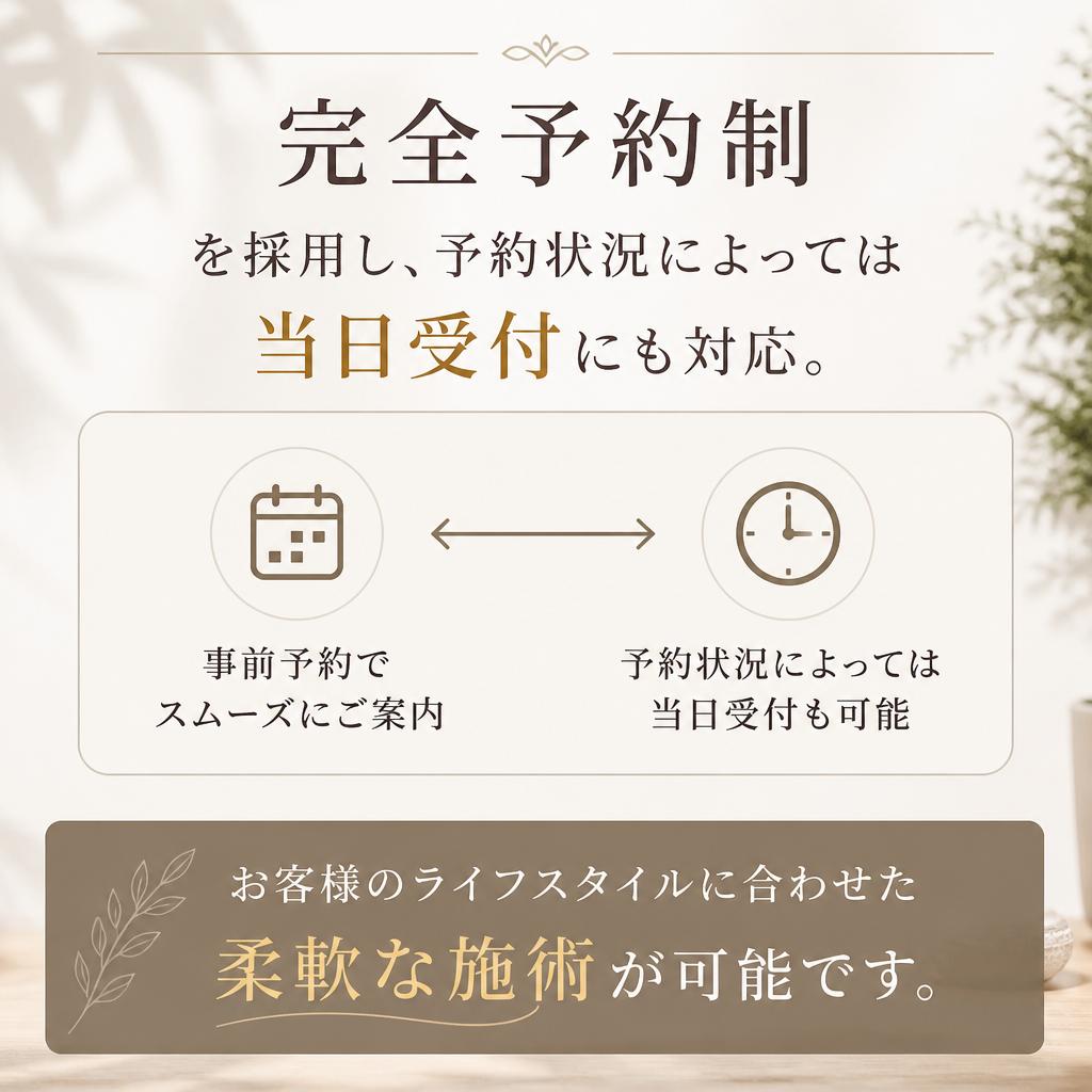柔軟な予約システム