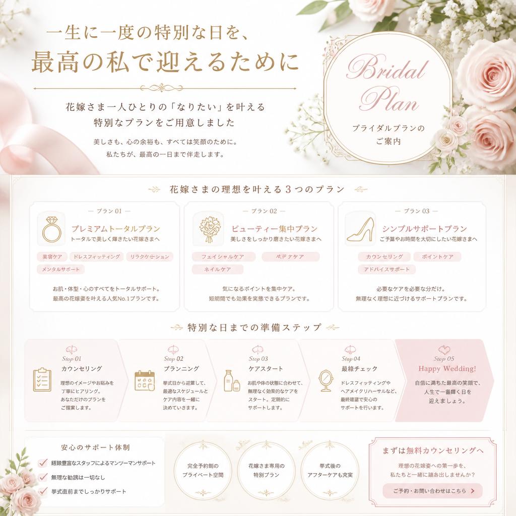 ブライダルにも最適