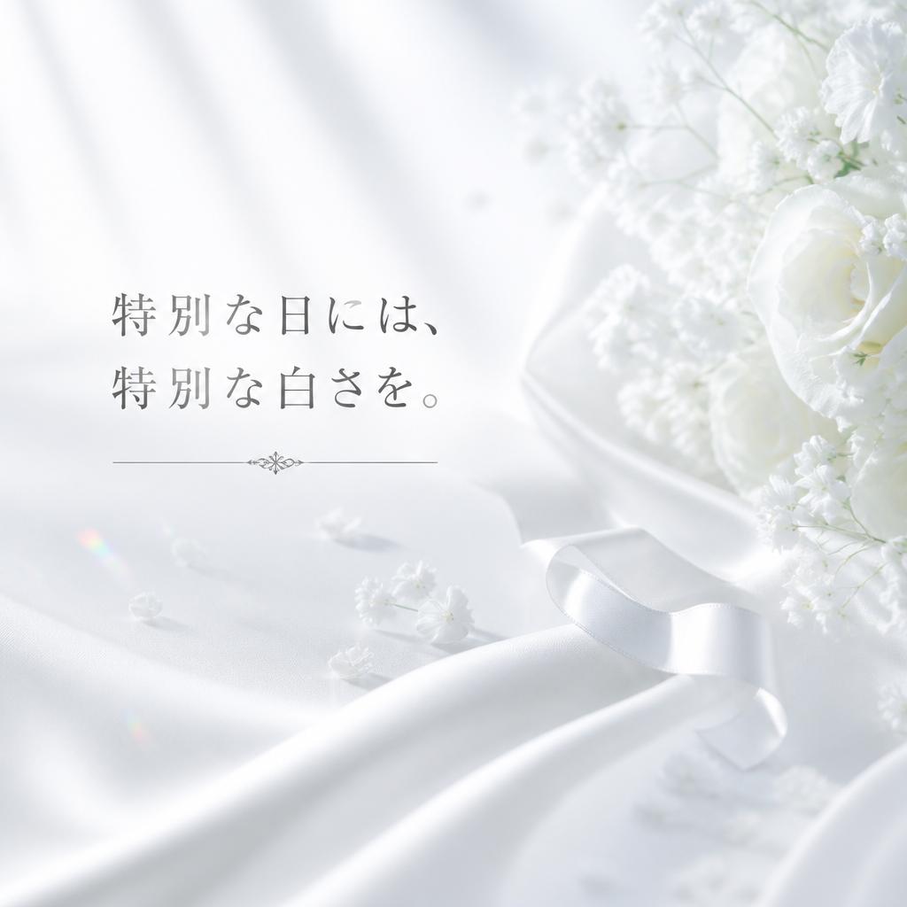 特別な日には、特別な白さを。