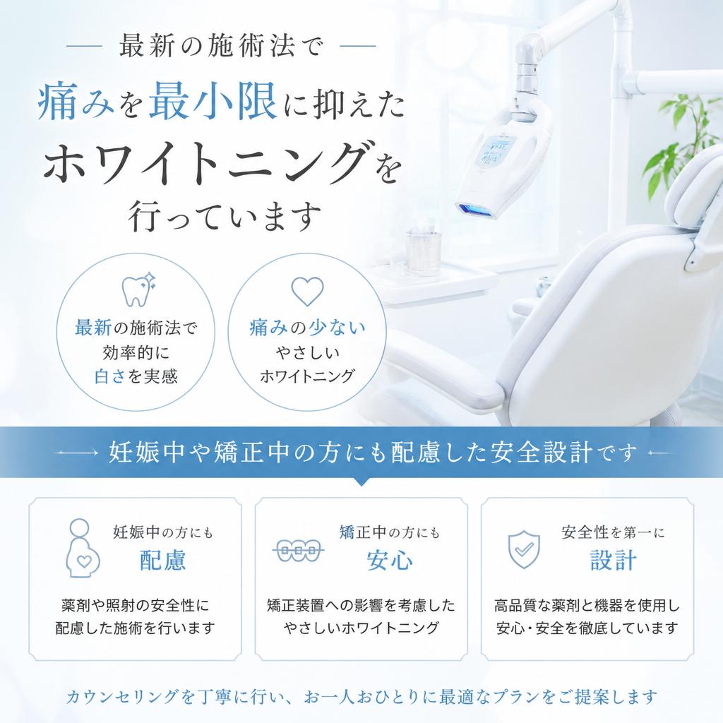痛みを感じない安心の施術
