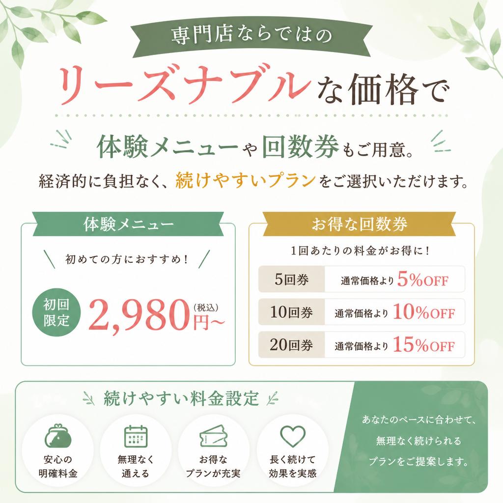 リーズナブルな価格設定