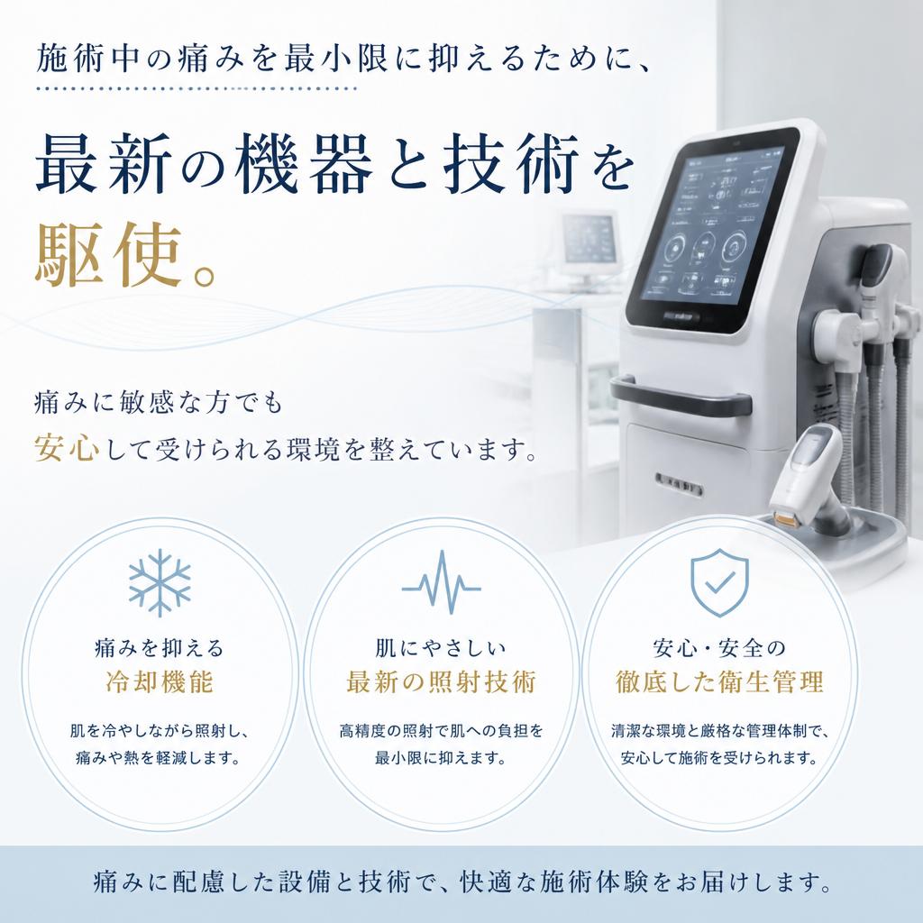2. 痛くない施術へのこだわり