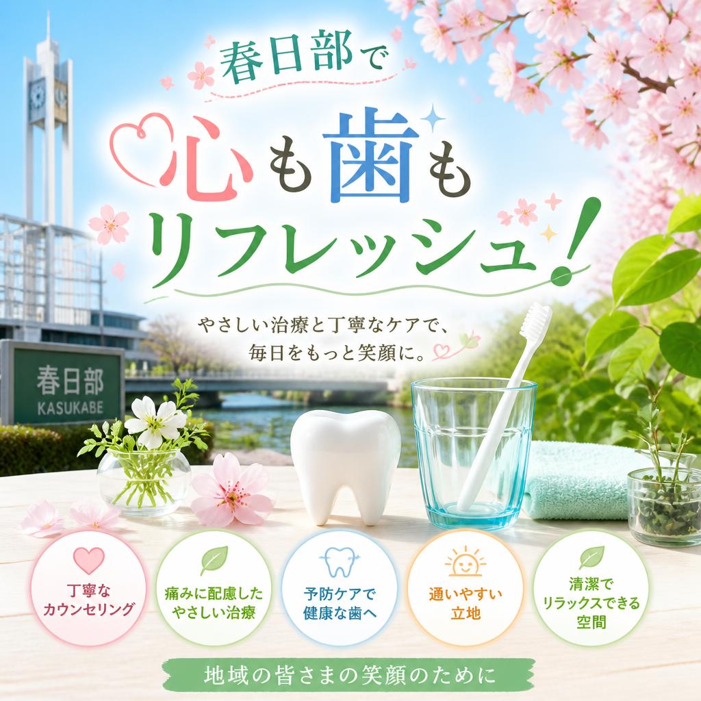 春日部で心も歯もリフレッシュ！