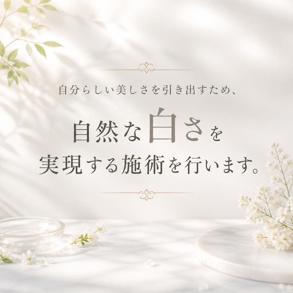 2. あなたの自然な白さを追求