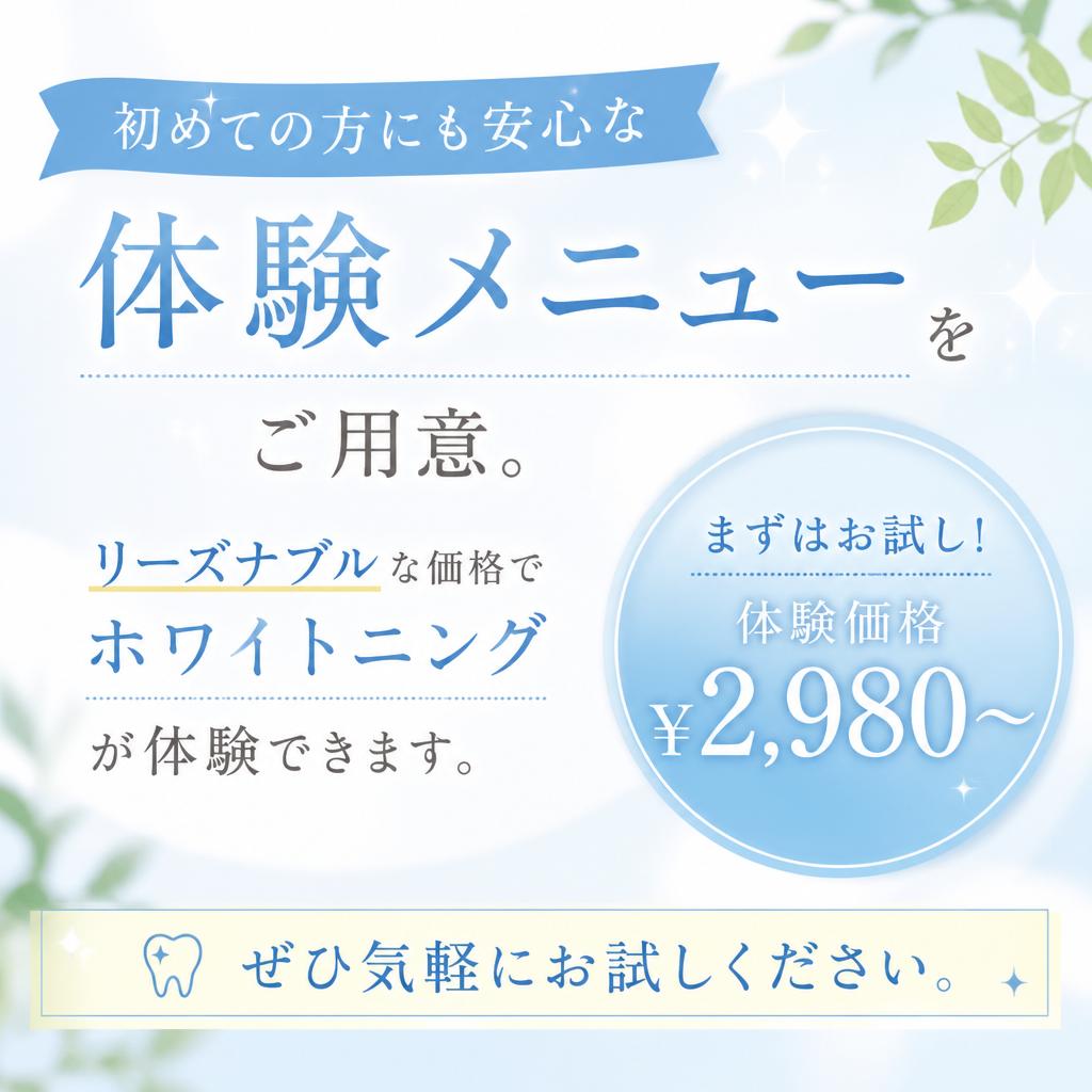 体験メニューのご紹介