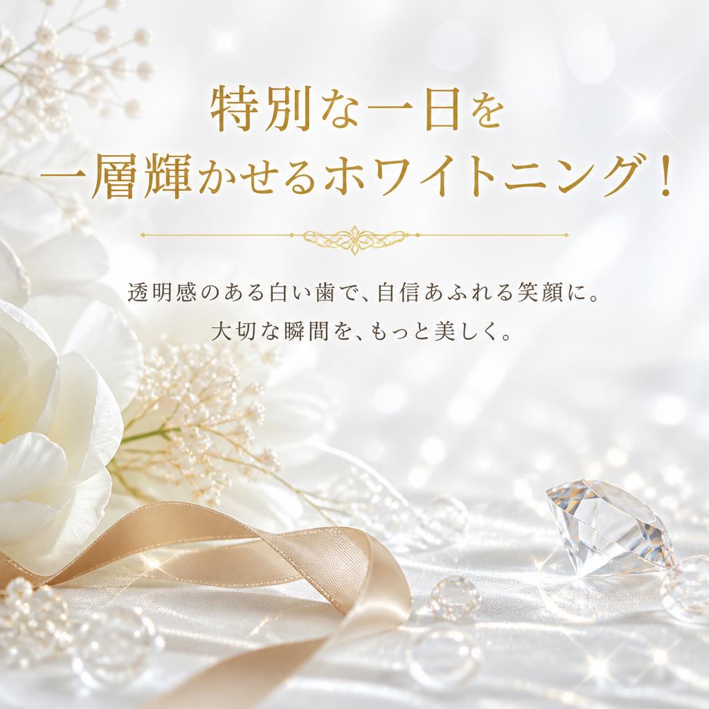 特別な一日を一層輝かせるホワイトニング！