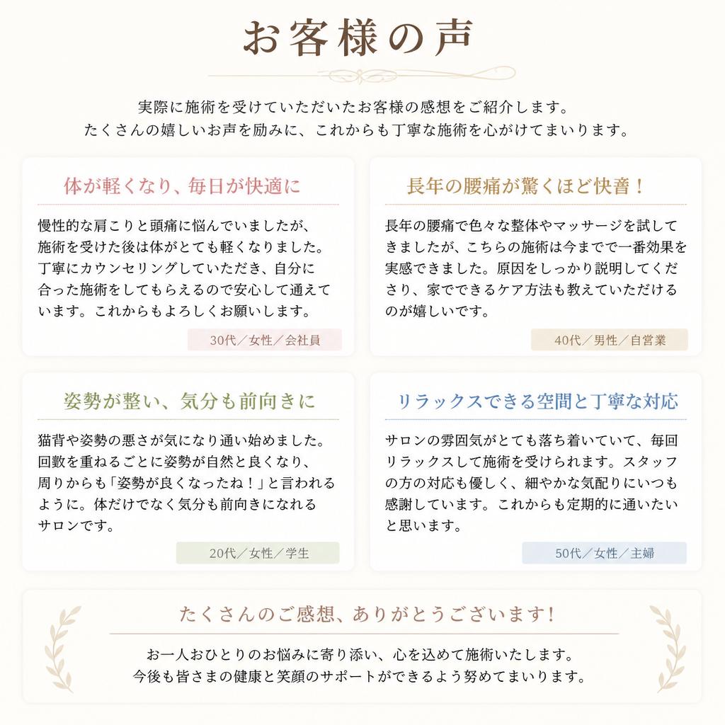 お客様の声