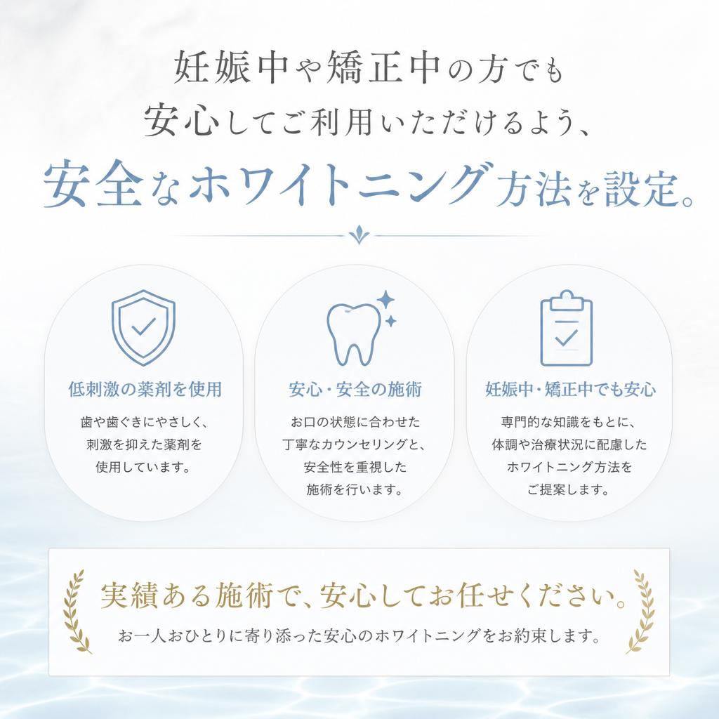 安全なホワイトニング方法の採用
