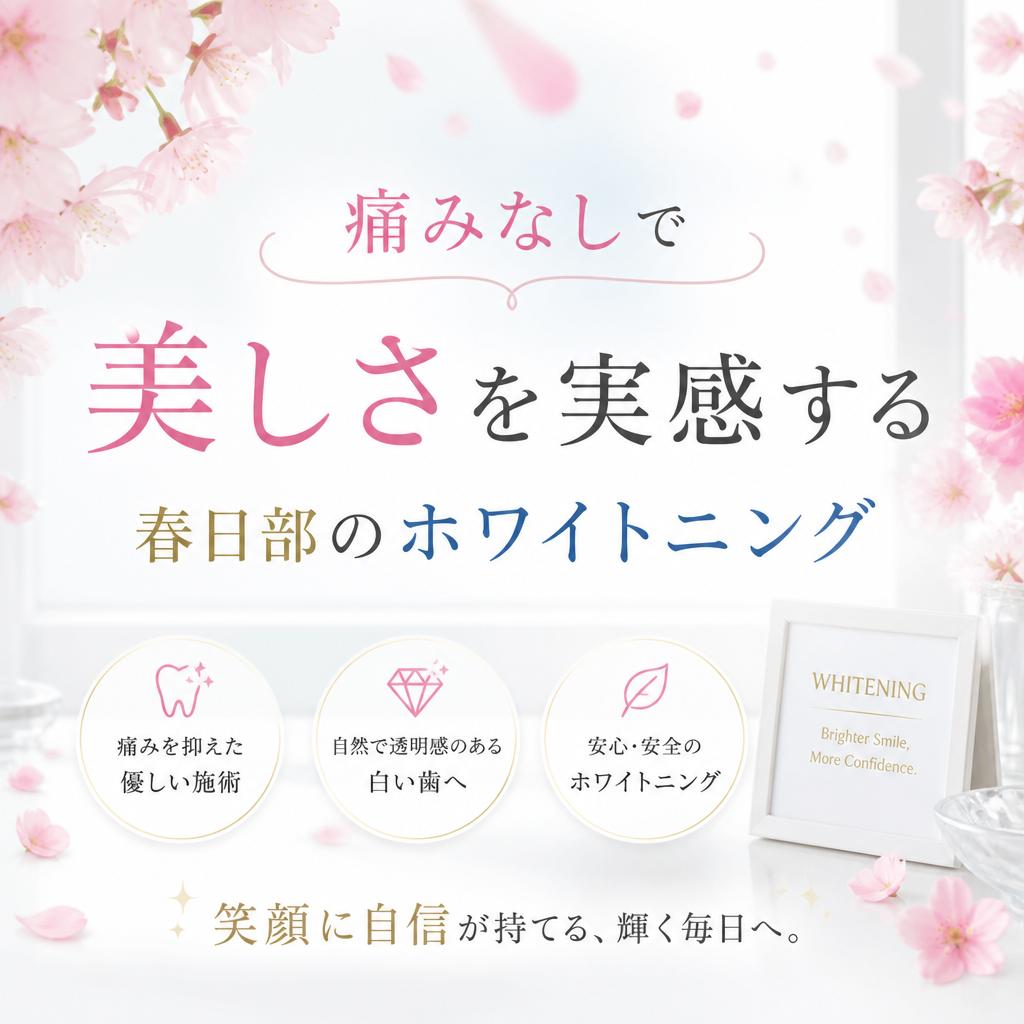 痛みなしで美しさを実感する春日部のホワイトニング