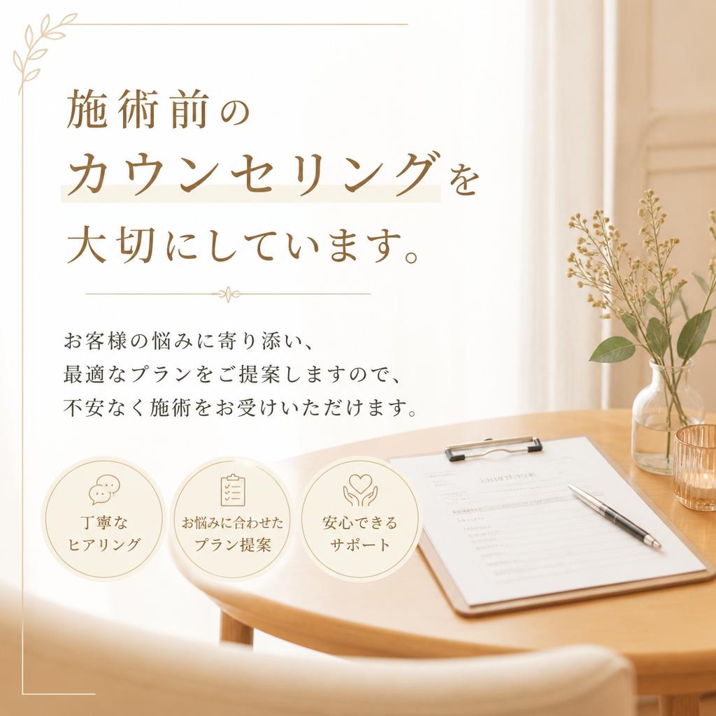 丁寧なカウンセリング