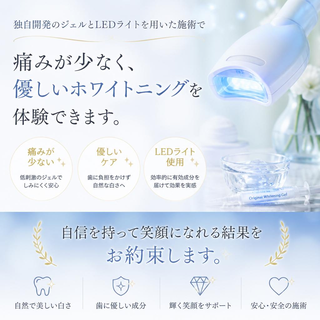 専門技術で実現するホワイトニング