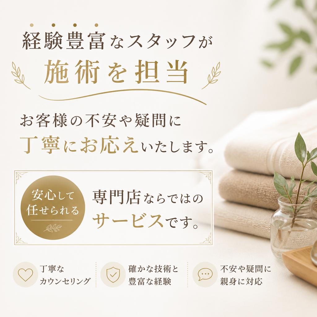 専門知識を持つスタッフによるサポート