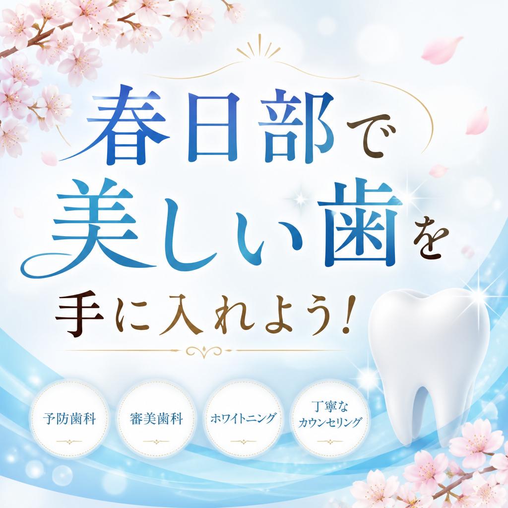 春日部で美しい歯を手に入れよう！